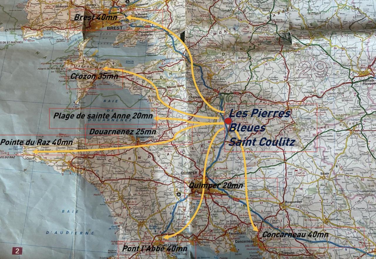 Les Pierres Bleues Bed and Breakfast Saint-Coulitz Εξωτερικό φωτογραφία